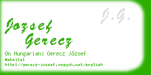 jozsef gerecz business card