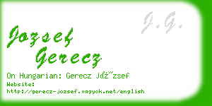 jozsef gerecz business card